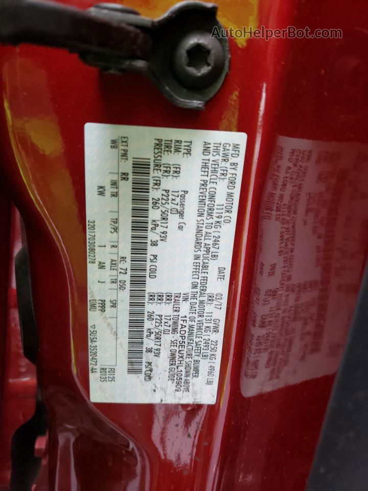2017 Ford C-max Se Red vin: 1FADP5EUXHL105909