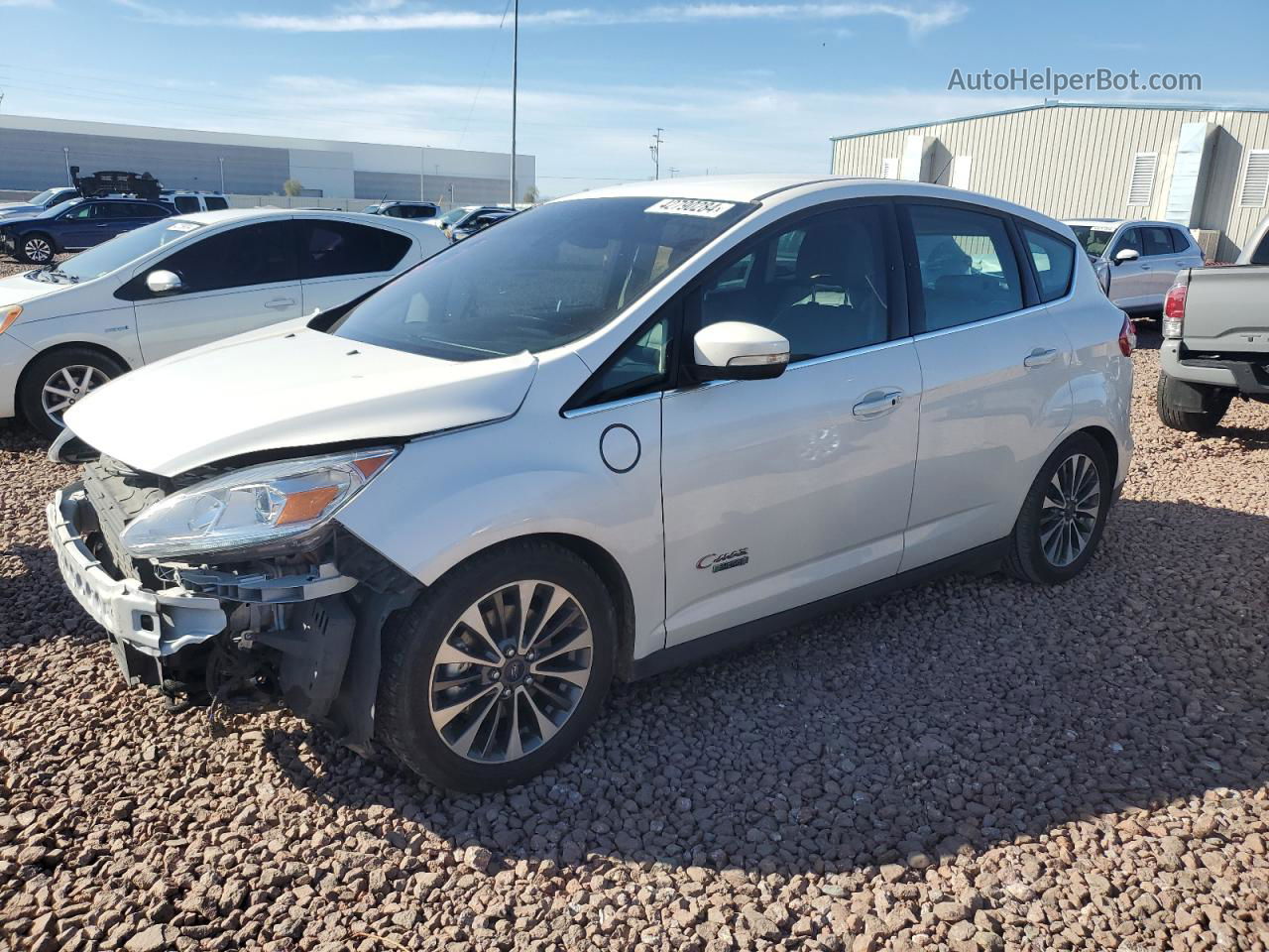 2017 Ford C-max Titanium White vin: 1FADP5FU0HL106002