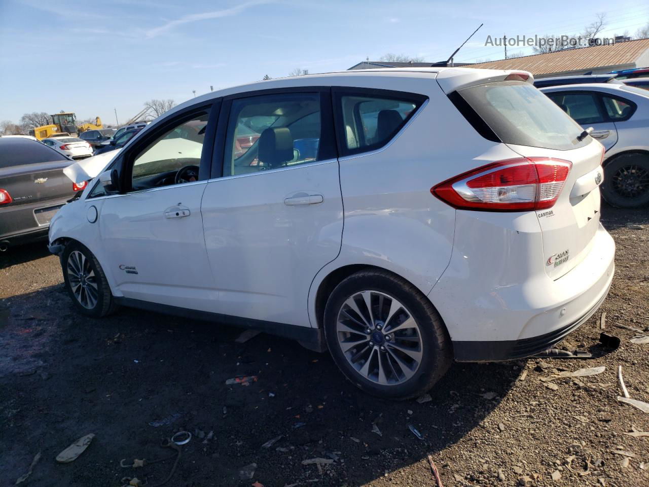 2017 Ford C-max Titanium White vin: 1FADP5FU1HL107840