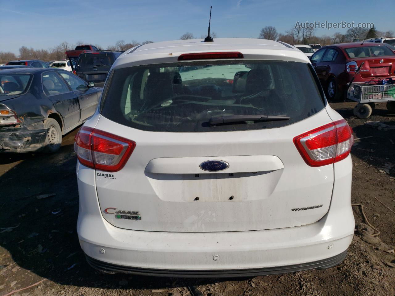 2017 Ford C-max Titanium White vin: 1FADP5FU1HL107840