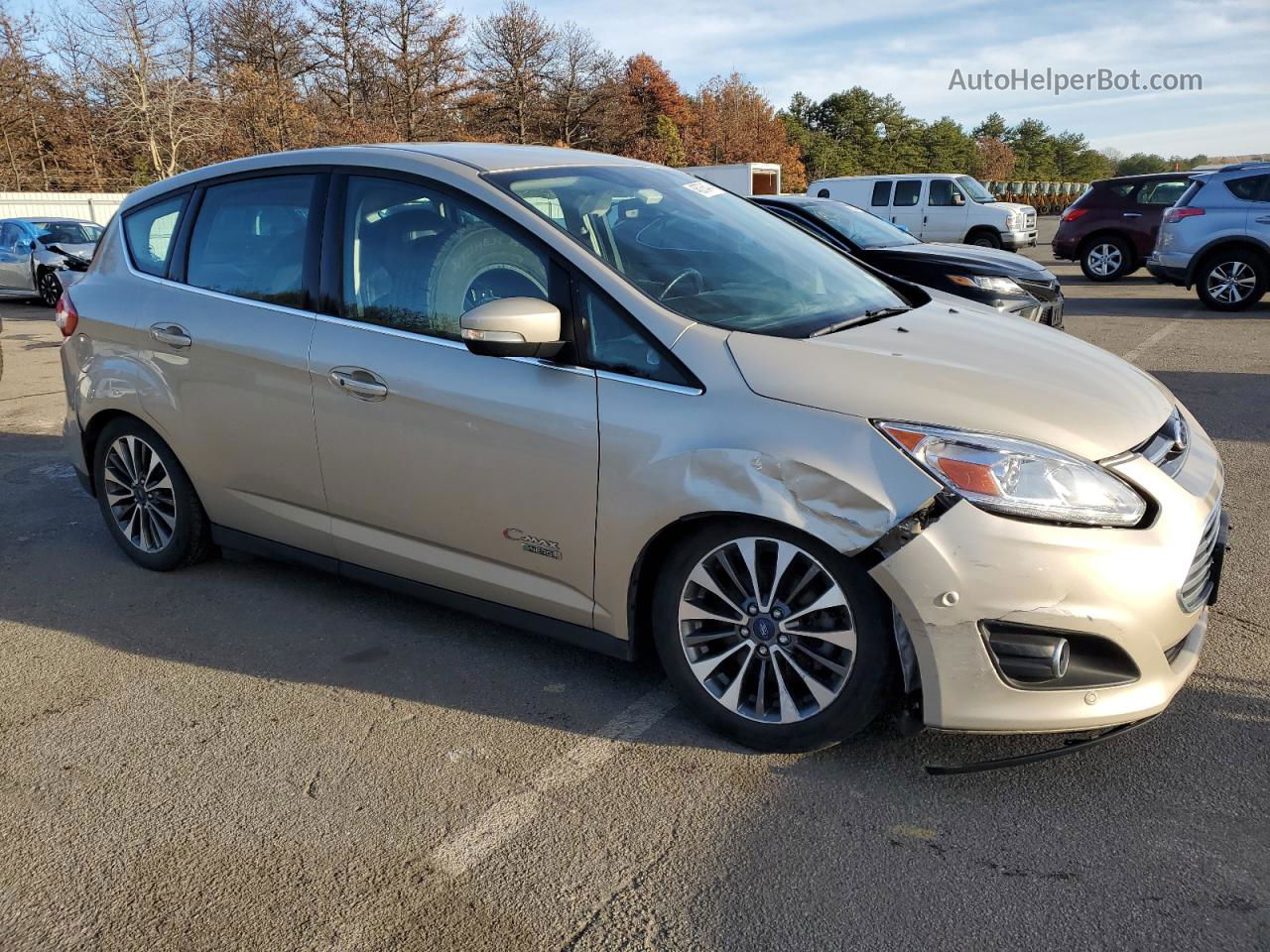 2017 Ford C-max Titanium Бежевый vin: 1FADP5FU2HL101352