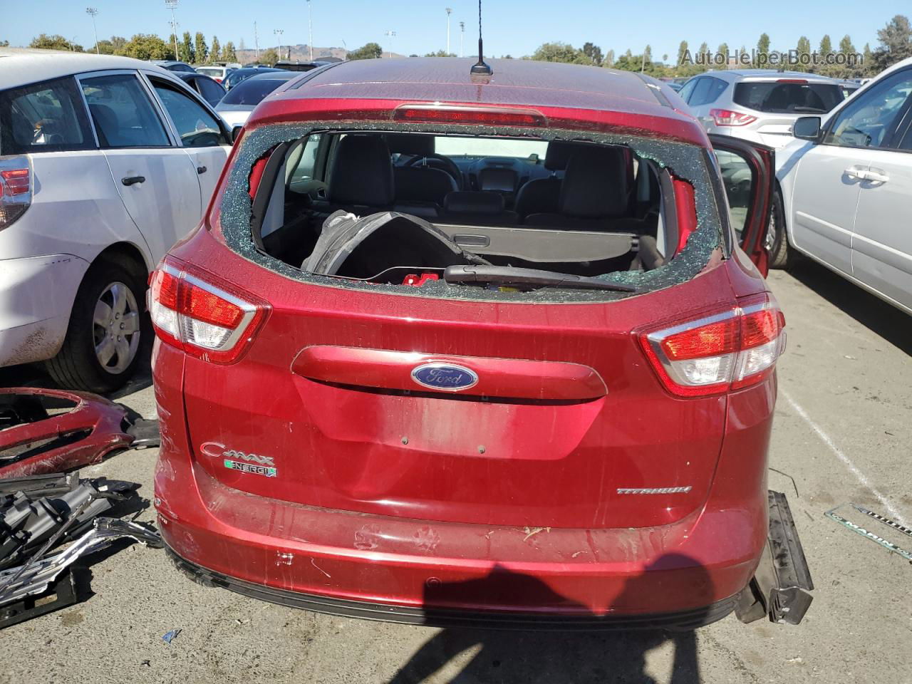 2017 Ford C-max Titanium Red vin: 1FADP5FU2HL105871