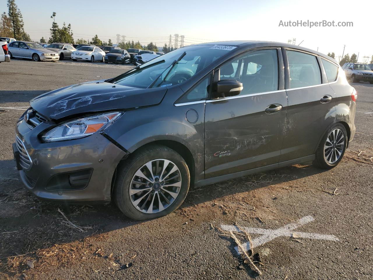 2017 Ford C-max Titanium Gray vin: 1FADP5FU2HL113484