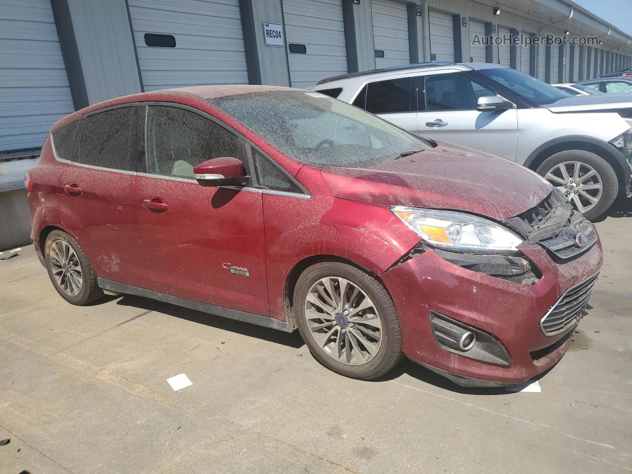 2017 Ford C-max Titanium Бордовый vin: 1FADP5FU2HL115834