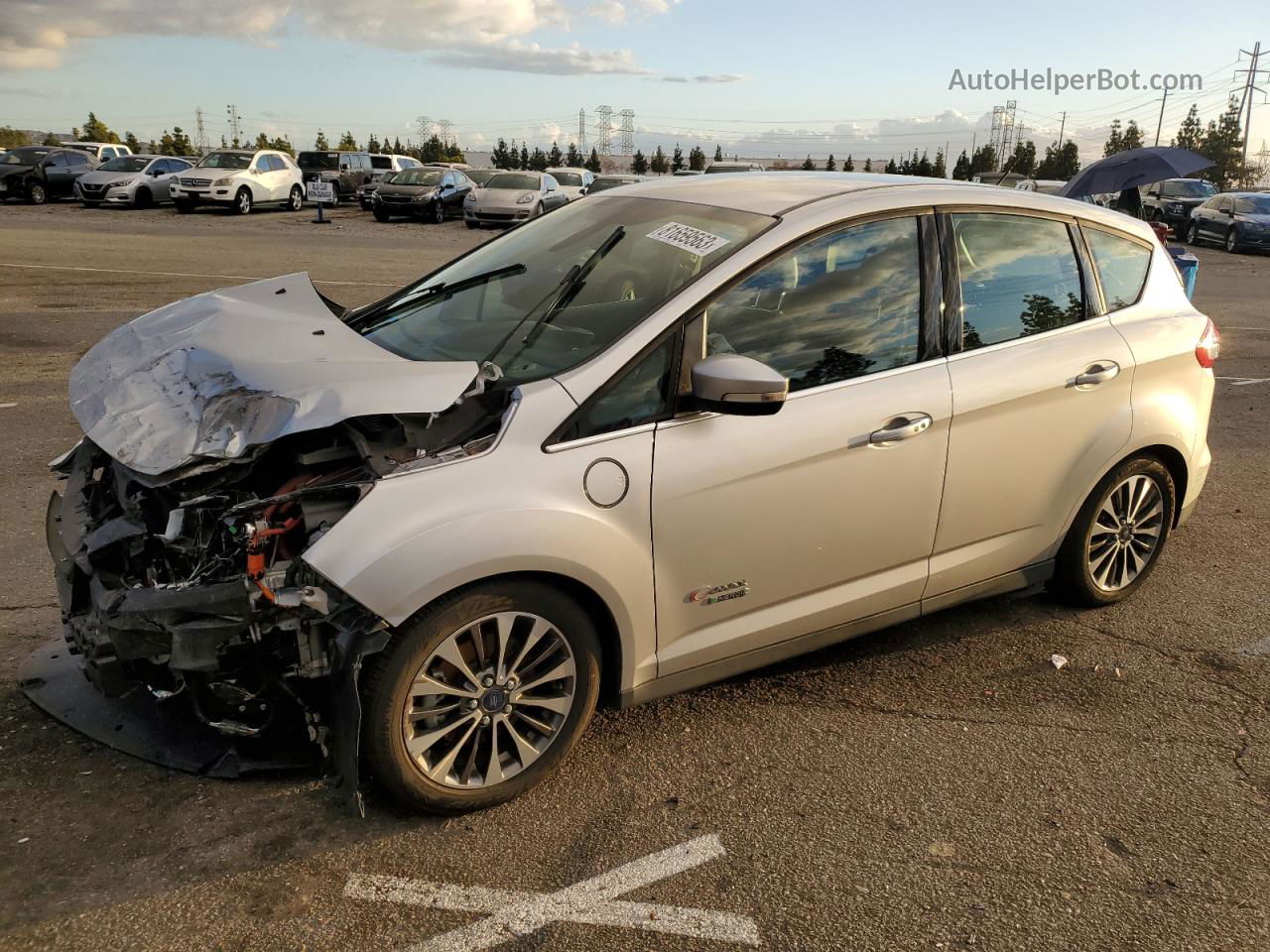 2017 Ford C-max Titanium Silver vin: 1FADP5FU3HL102798