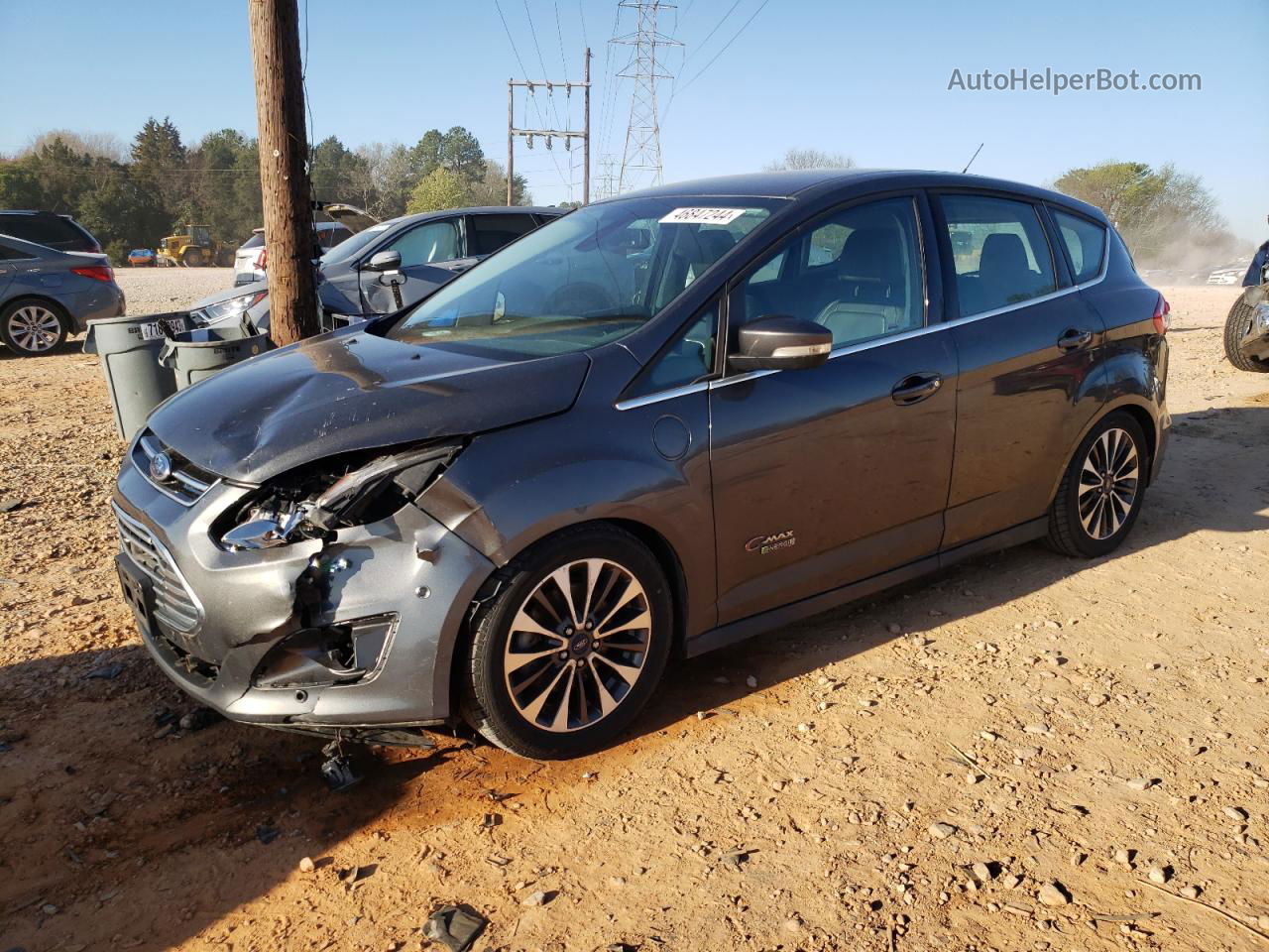 2017 Ford C-max Titanium Gray vin: 1FADP5FU4HL105032