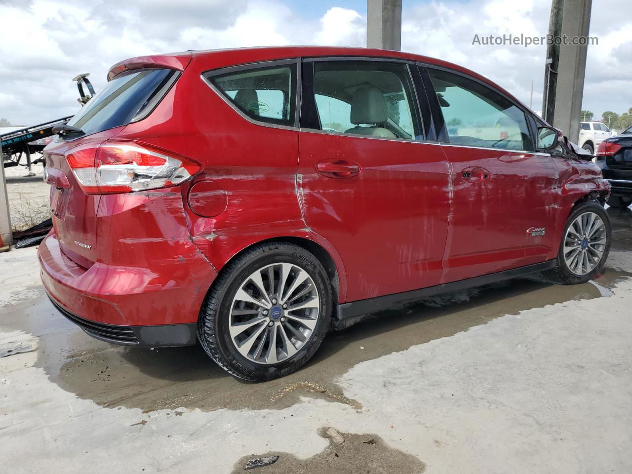 2017 Ford C-max Titanium Бордовый vin: 1FADP5FU4HL109002