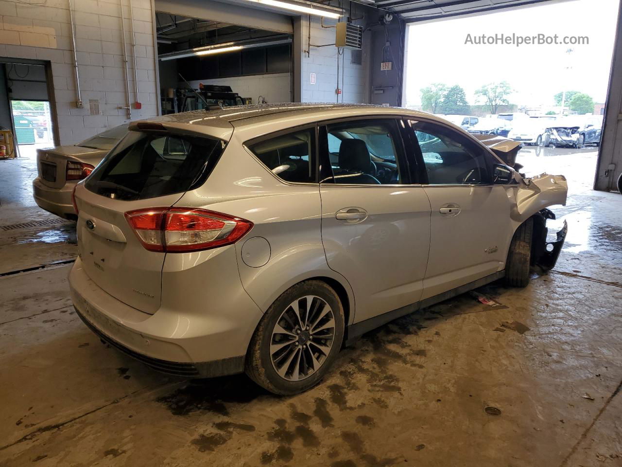 2017 Ford C-max Titanium Silver vin: 1FADP5FU7HL102237