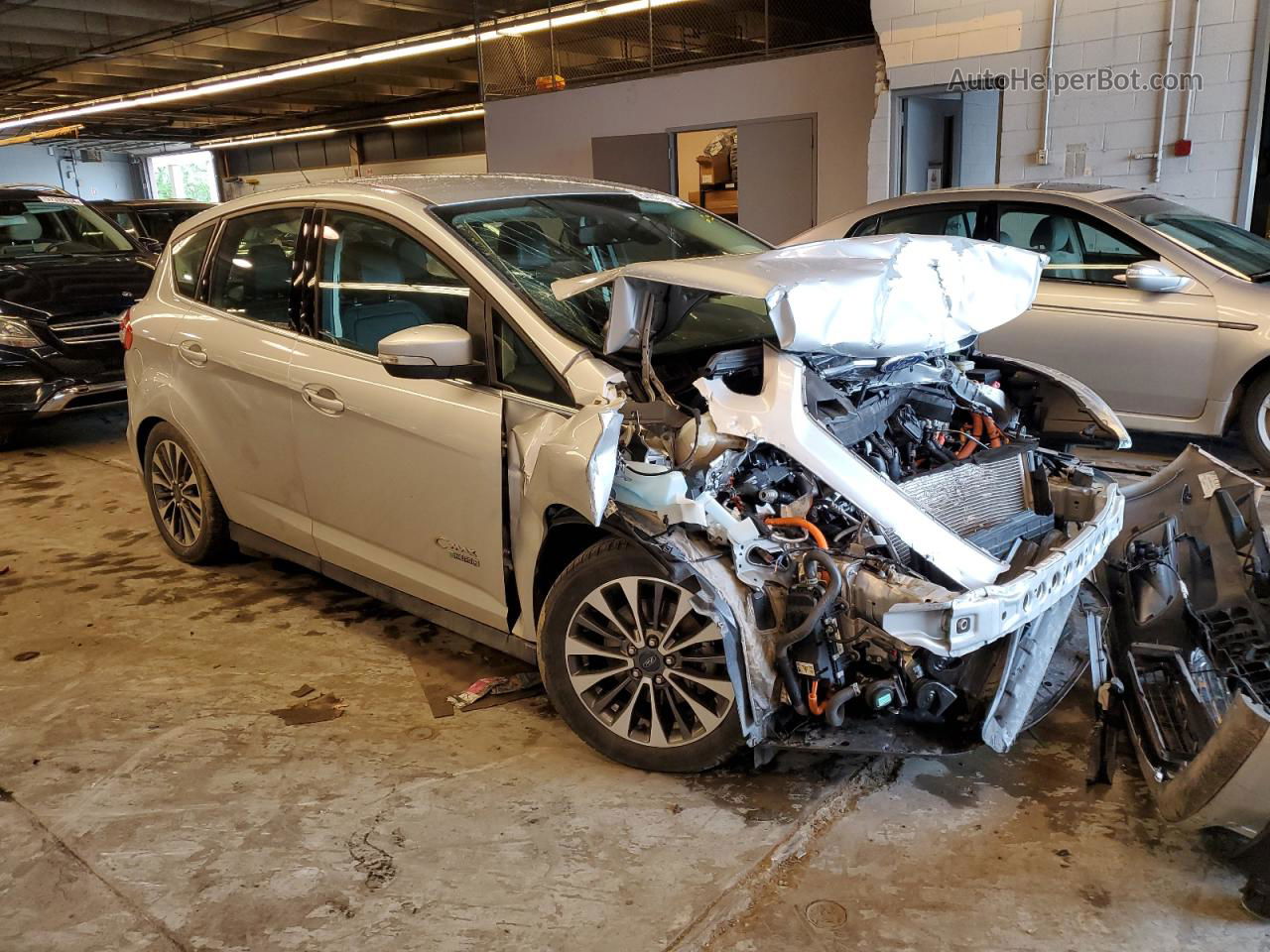 2017 Ford C-max Titanium Silver vin: 1FADP5FU7HL102237