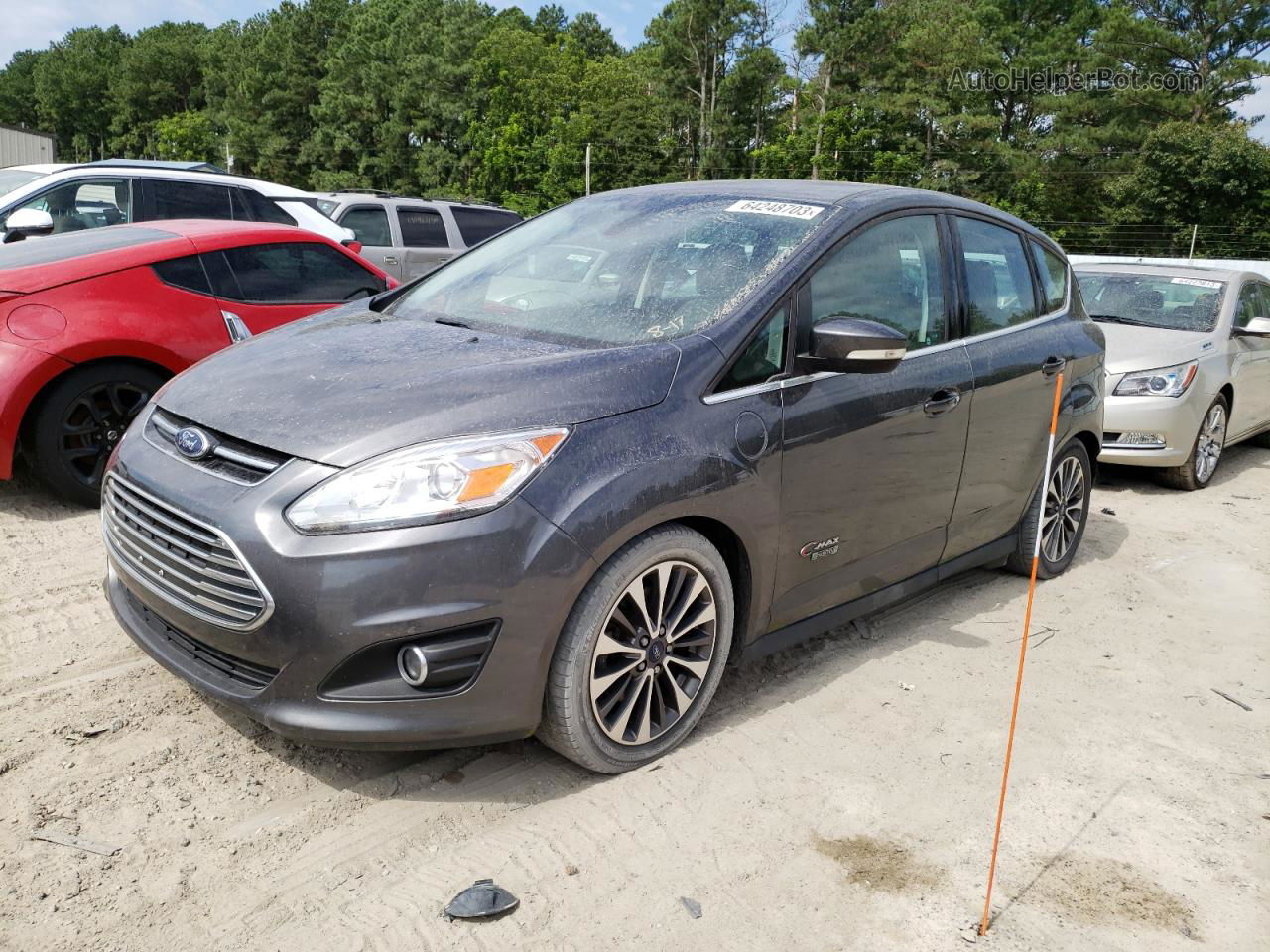 2017 Ford C-max Titanium Gray vin: 1FADP5FU8HL109472