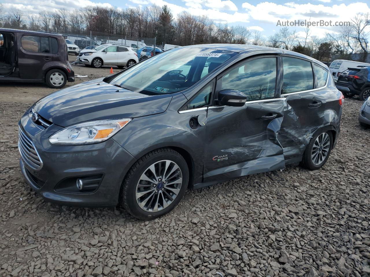 2017 Ford C-max Titanium Gray vin: 1FADP5FU8HL111965