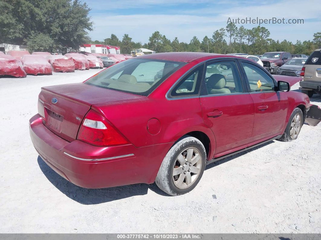 2006 Ford Five Hundred Sel Maroon vin: 1FAFP24136G155846