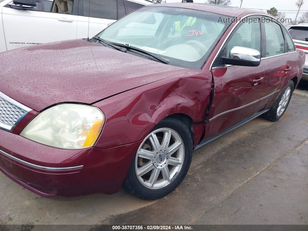 2006 Ford Five Hundred Limited Темно-бордовый vin: 1FAFP25166G101097