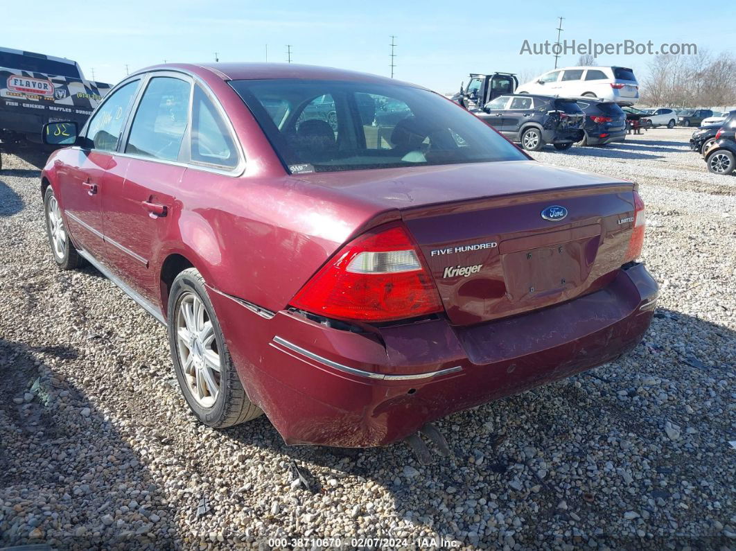 2006 Ford Five Hundred Limited Темно-бордовый vin: 1FAFP25176G103893