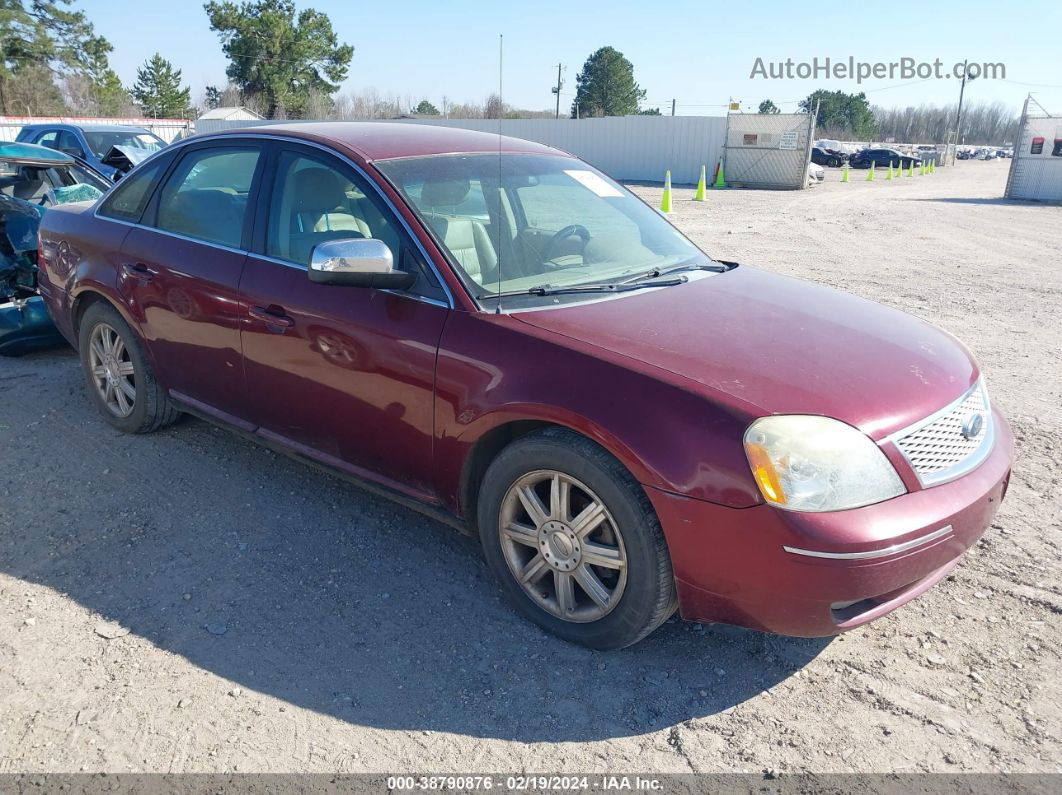 2006 Ford Five Hundred Limited Темно-бордовый vin: 1FAFP25176G176990