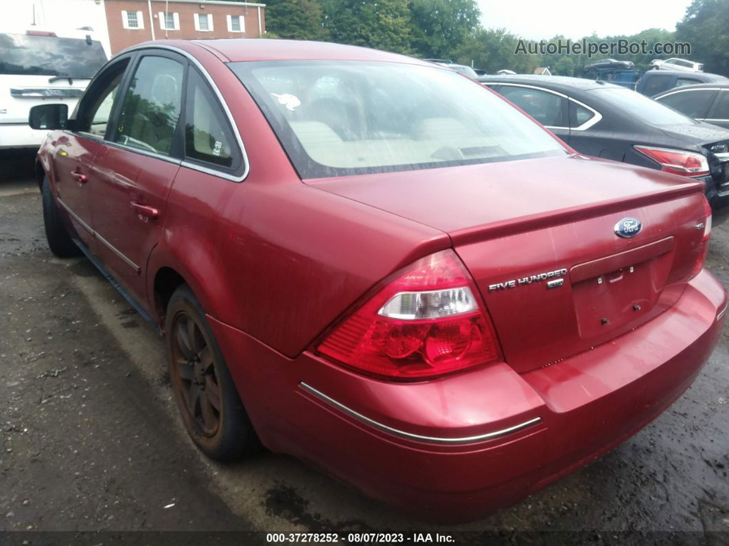 2006 Ford Five Hundred Sel Red vin: 1FAFP27166G117507