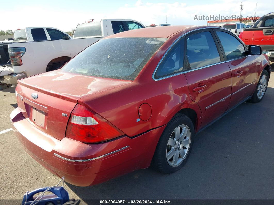 2006 Ford Five Hundred Sel Red vin: 1FAFP27176G142223