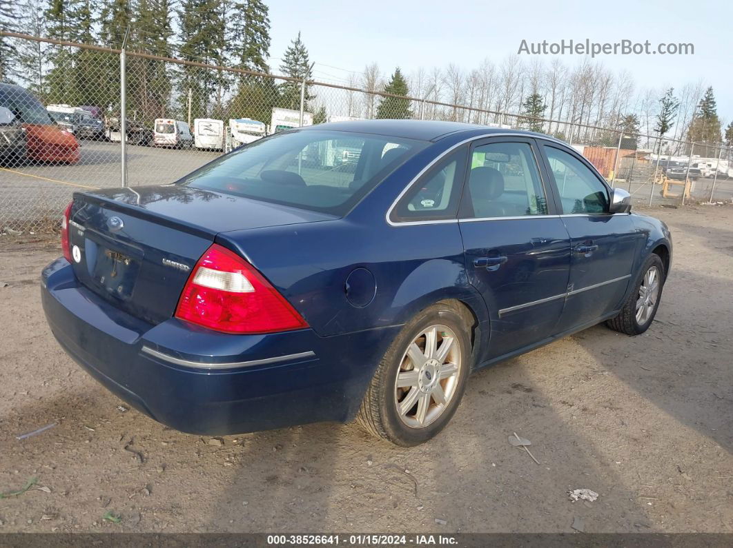 2006 Ford Five Hundred Limited Blue vin: 1FAFP28106G105609