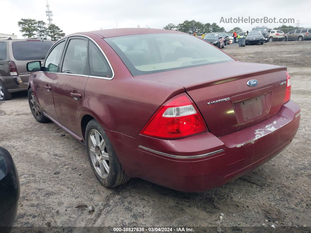 2006 Ford Five Hundred Limited Maroon vin: 1FAHP25126G161130