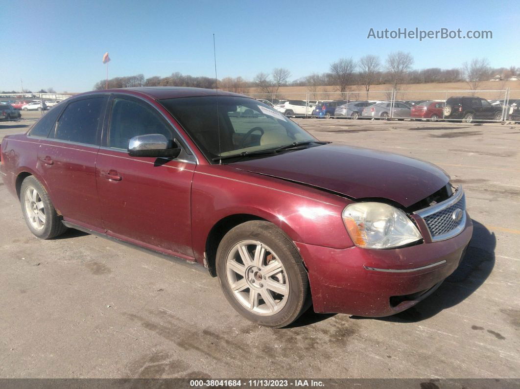 2006 Ford Five Hundred Limited Темно-бордовый vin: 1FAHP25136G166109