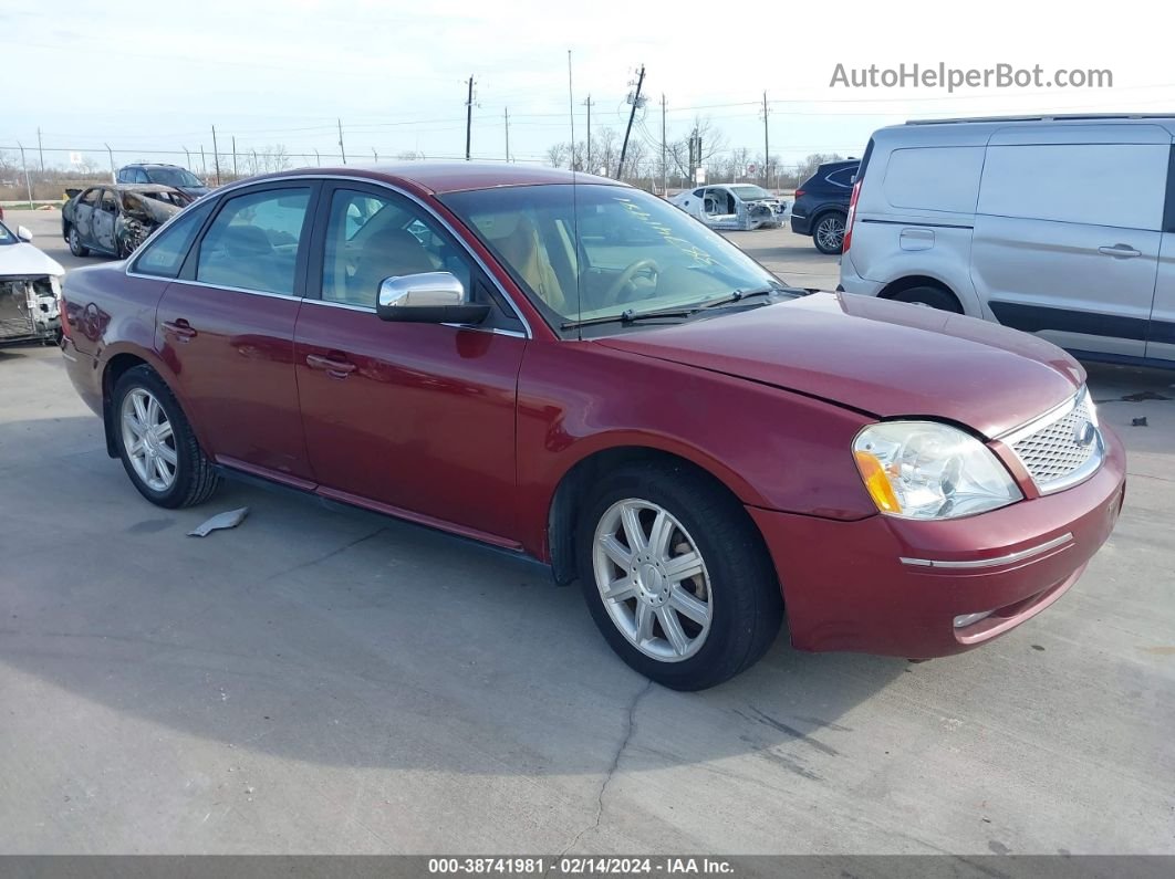 2006 Ford Five Hundred Limited Red vin: 1FAHP251X6G170075