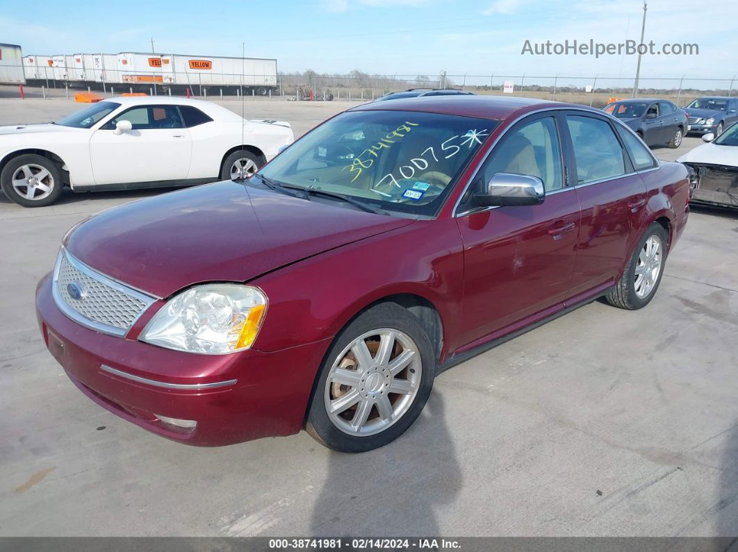 2006 Ford Five Hundred Limited Red vin: 1FAHP251X6G170075