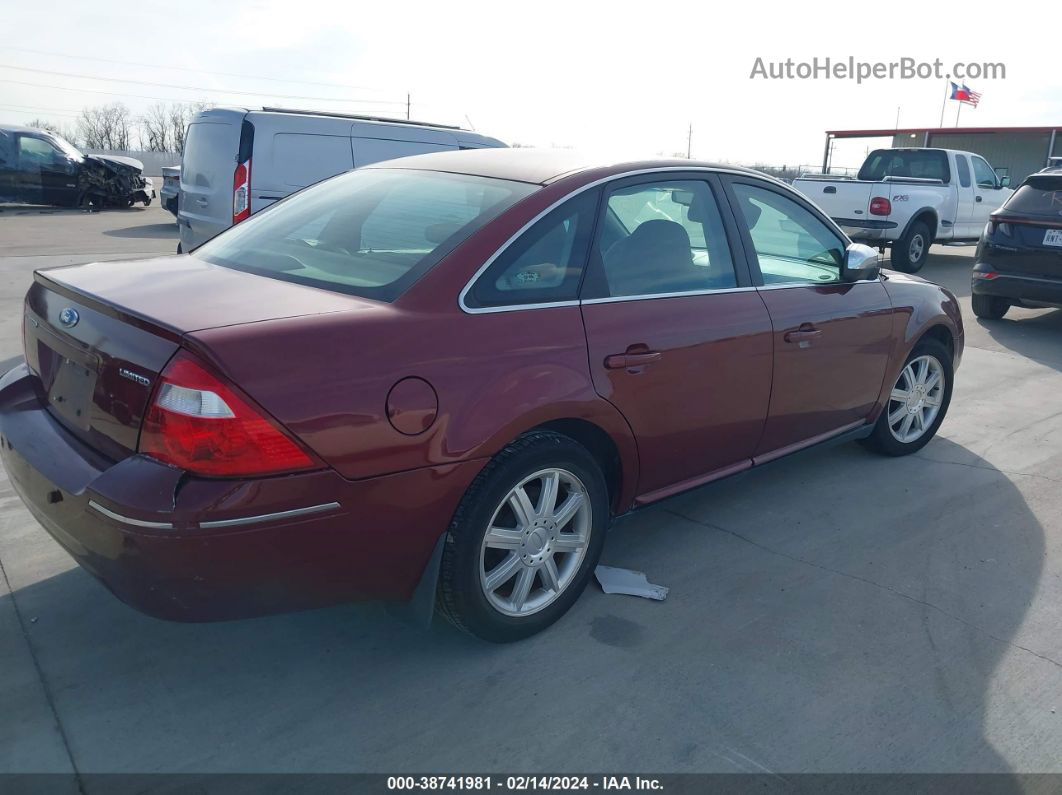 2006 Ford Five Hundred Limited Red vin: 1FAHP251X6G170075