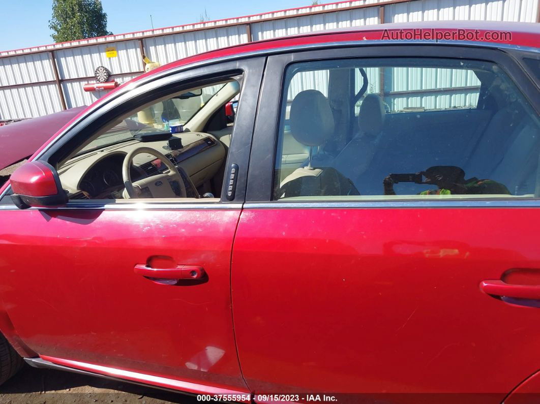 2006 Ford Five Hundred Sel Red vin: 1FAHP27106G175394