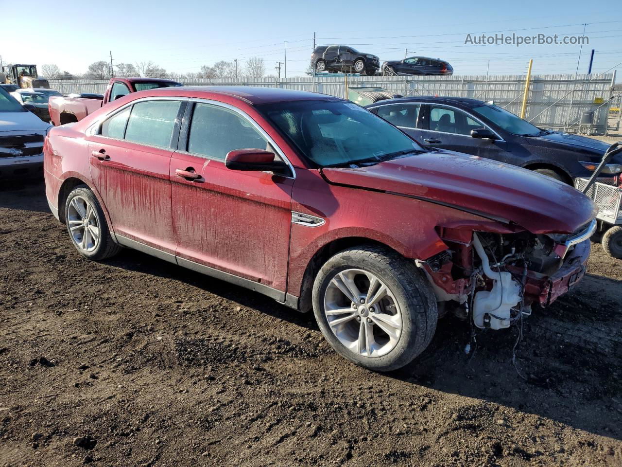 2017 Ford Taurus Sel Красный vin: 1FAHP2E84HG139954