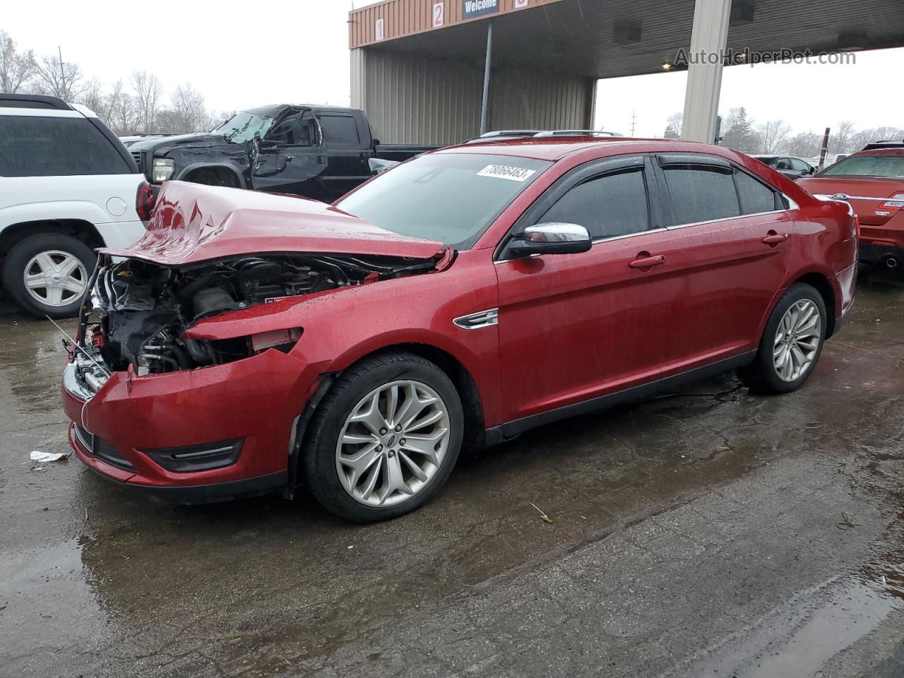 2017 Ford Taurus Limited Burgundy vin: 1FAHP2F87HG111824