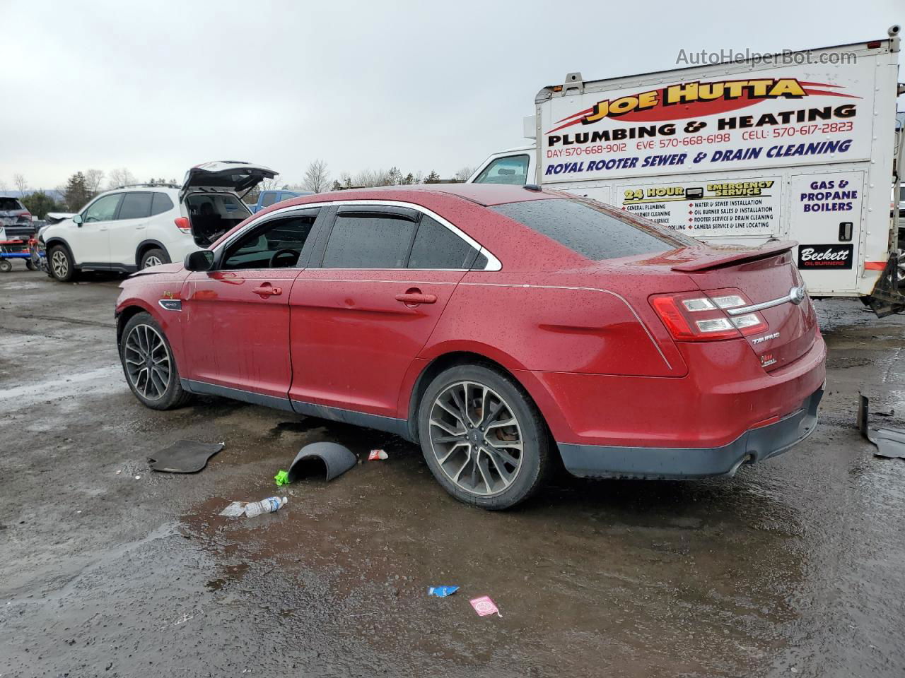 2017 Ford Taurus Sho Красный vin: 1FAHP2KT5HG118779