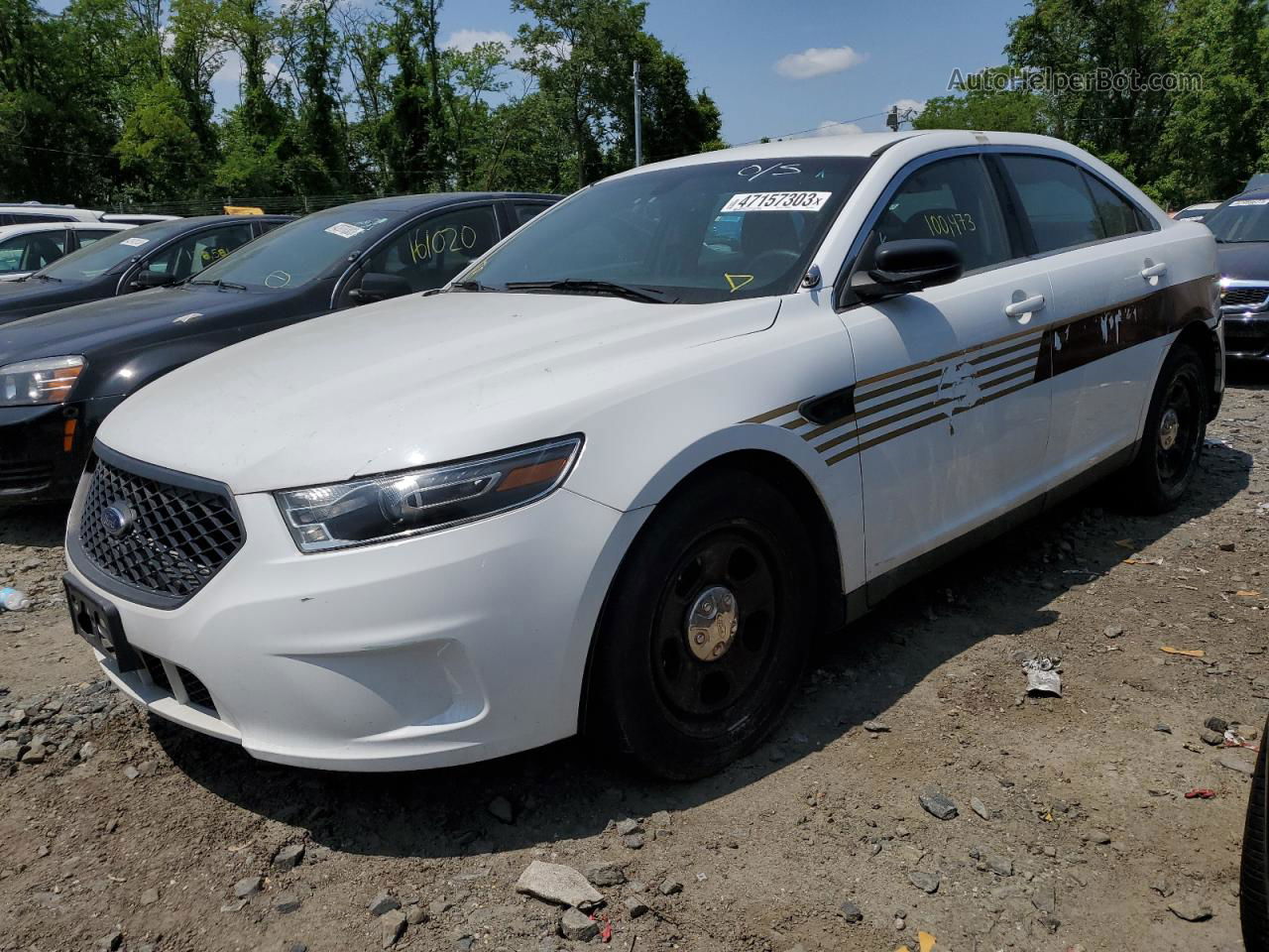 2017 Ford Taurus Police Interceptor White vin: 1FAHP2MK0HG129564