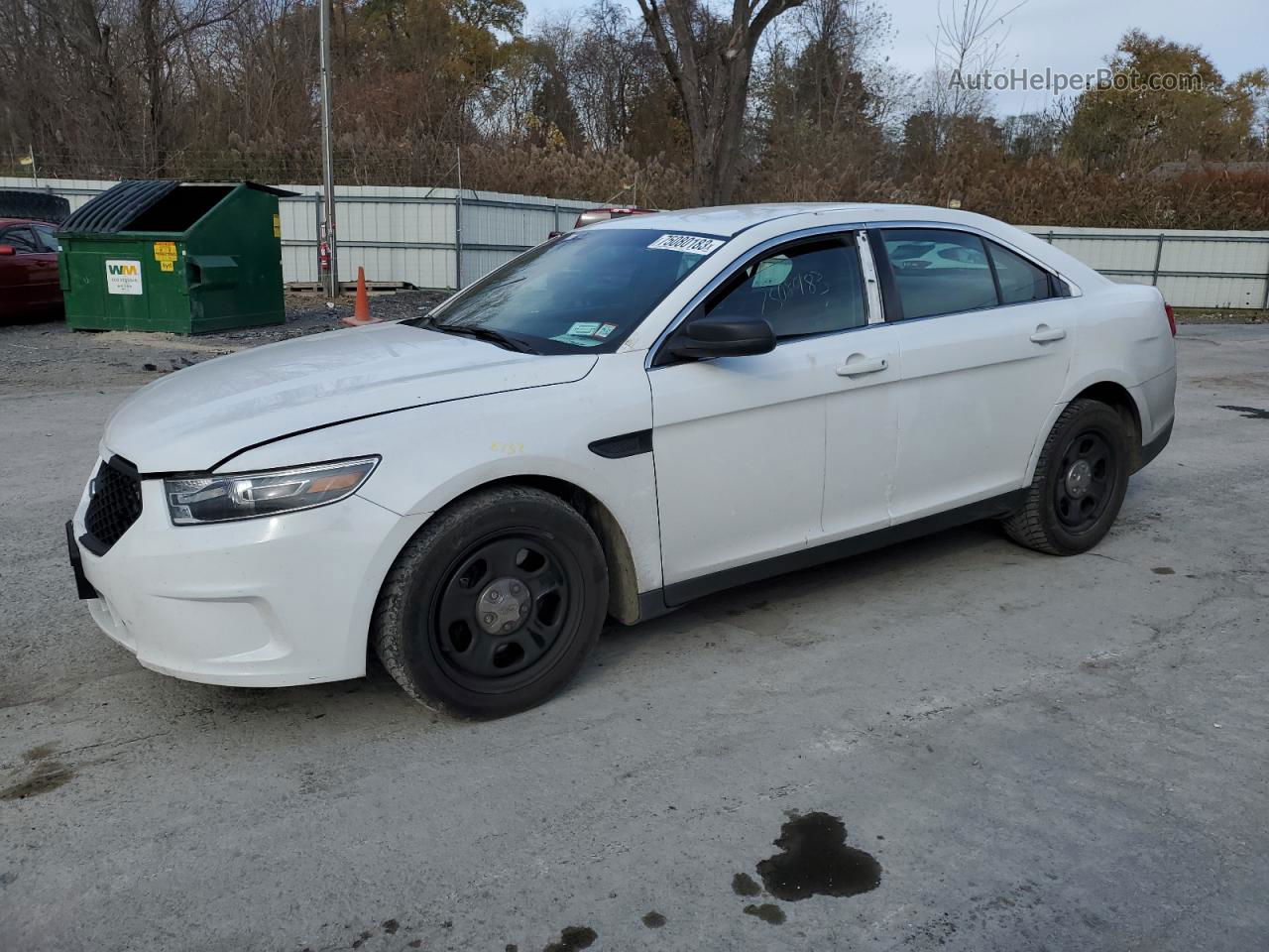 2017 Ford Taurus Police Interceptor White vin: 1FAHP2MK1HG106665