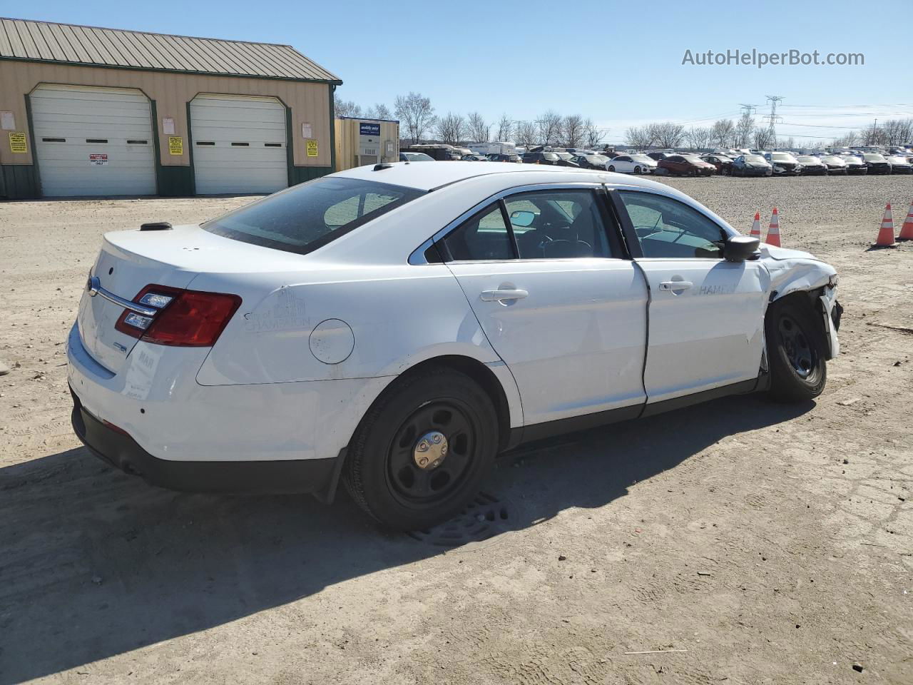 2017 Ford Taurus Police Interceptor White vin: 1FAHP2MK1HG128066