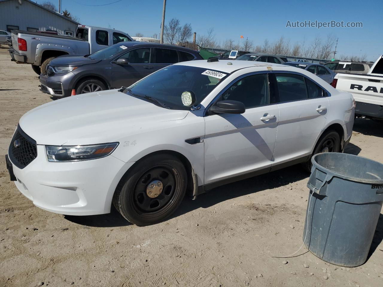 2017 Ford Taurus Police Interceptor White vin: 1FAHP2MK1HG128066