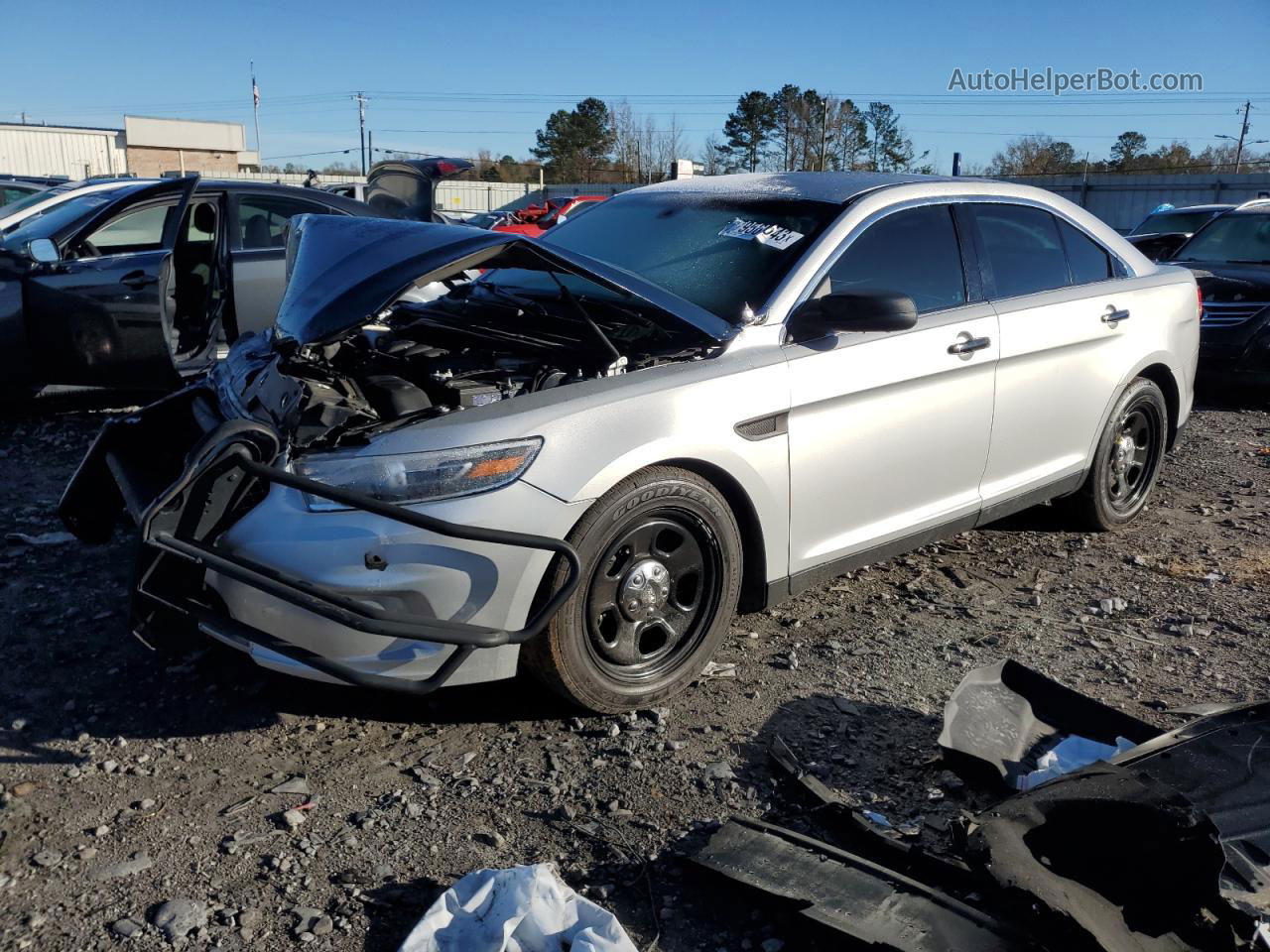 2017 Ford Taurus Police Interceptor Silver vin: 1FAHP2MK2HG106867