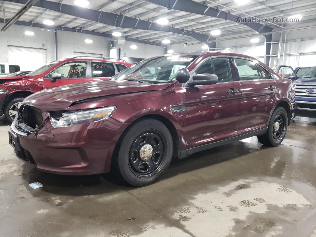 2017 Ford Taurus Police Interceptor Maroon vin: 1FAHP2MK4HG120236