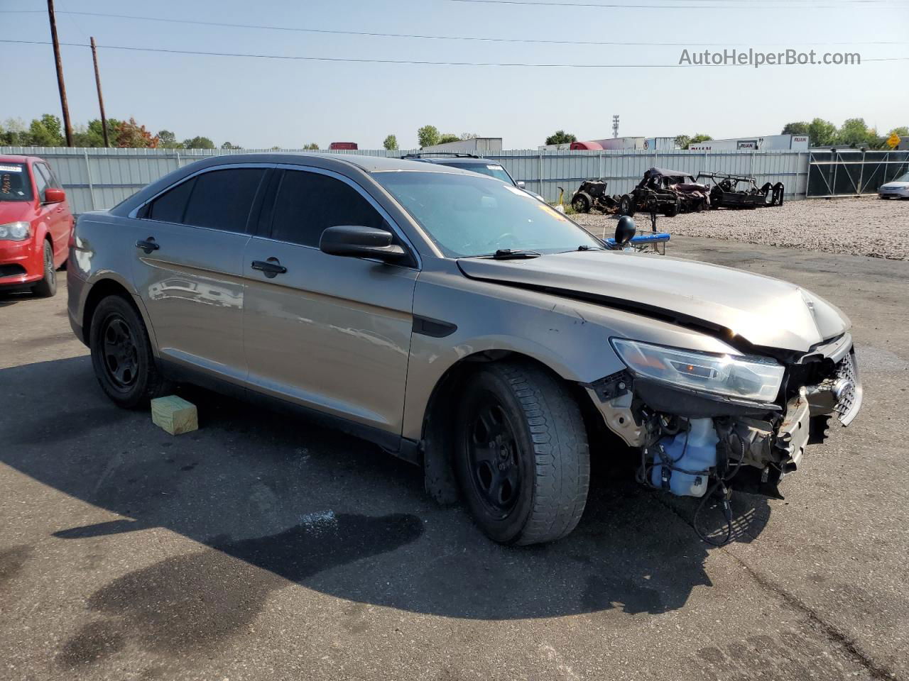 2017 Ford Taurus Police Interceptor Beige vin: 1FAHP2MKXHG108737