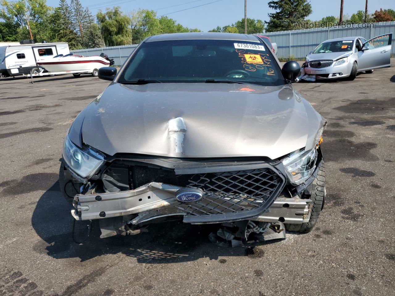 2017 Ford Taurus Police Interceptor Beige vin: 1FAHP2MKXHG108737