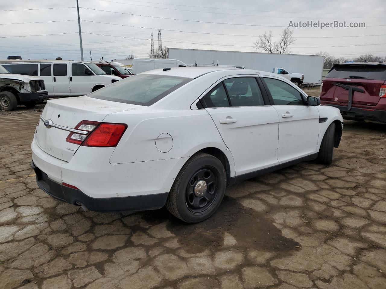 2017 Ford Taurus Police Interceptor White vin: 1FAHP2MT9HG145349