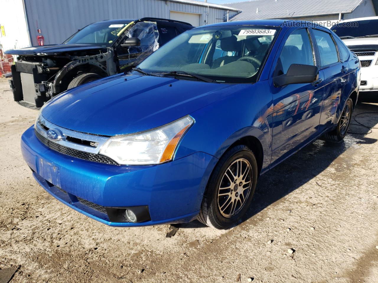 2011 Ford Focus Se Blue vin: 1FAHP3FN3BW126457