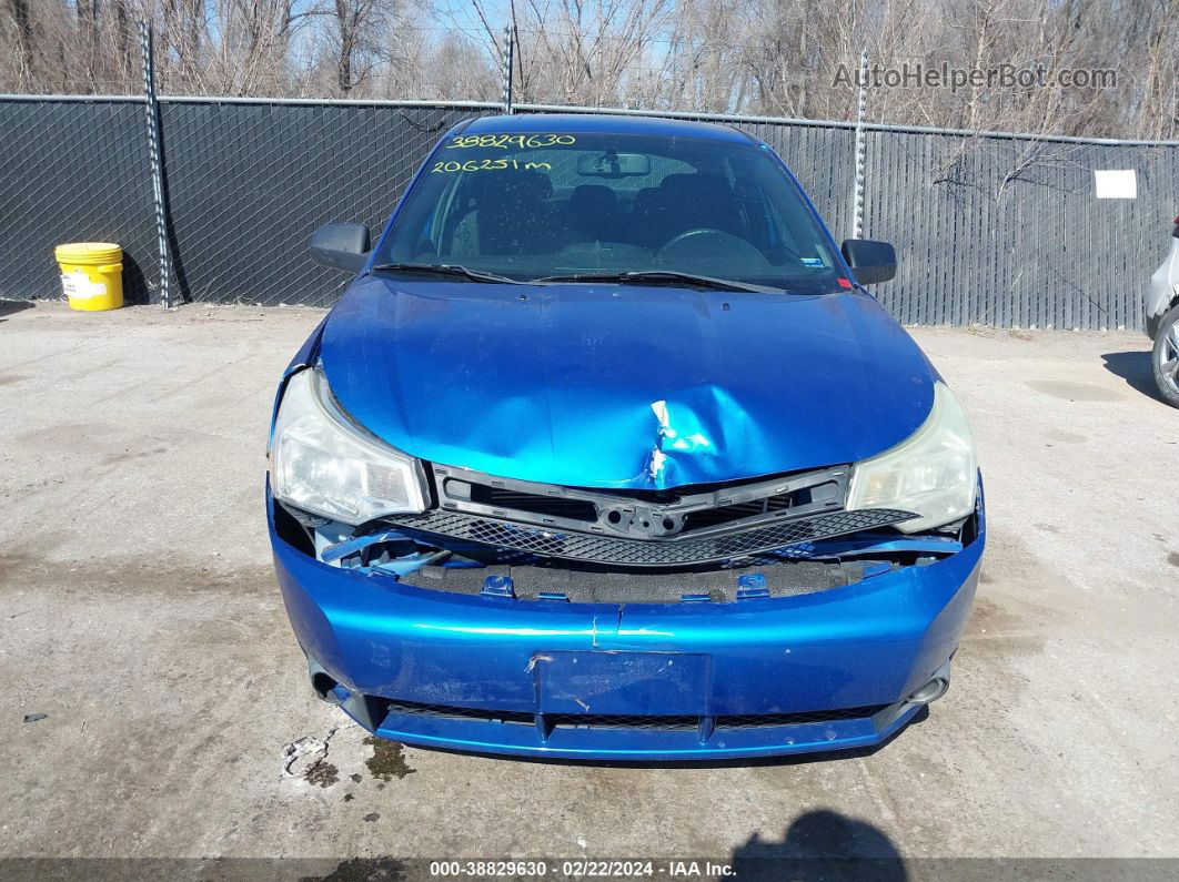 2011 Ford Focus Se Blue vin: 1FAHP3FN3BW202629