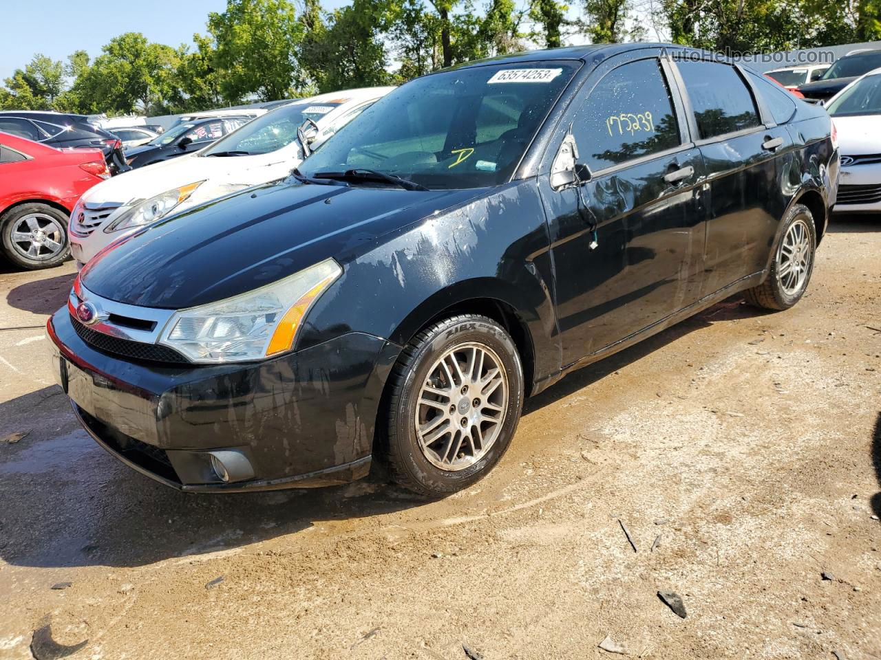 2011 Ford Focus Se Black vin: 1FAHP3FN4BW148452