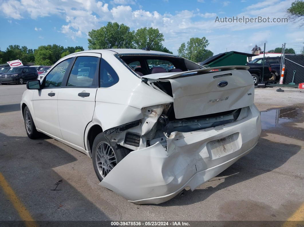 2011 Ford Focus Se White vin: 1FAHP3FN5BW203426