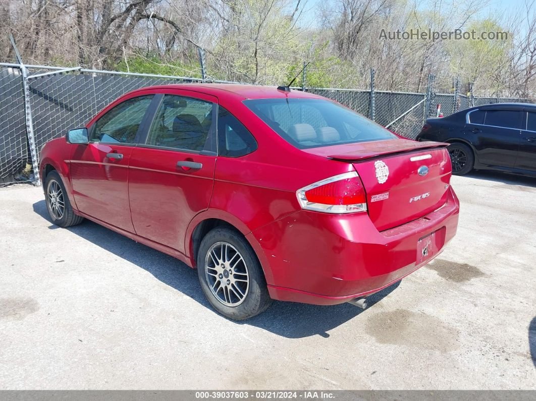 2011 Ford Focus Se Red vin: 1FAHP3FN6BW148677