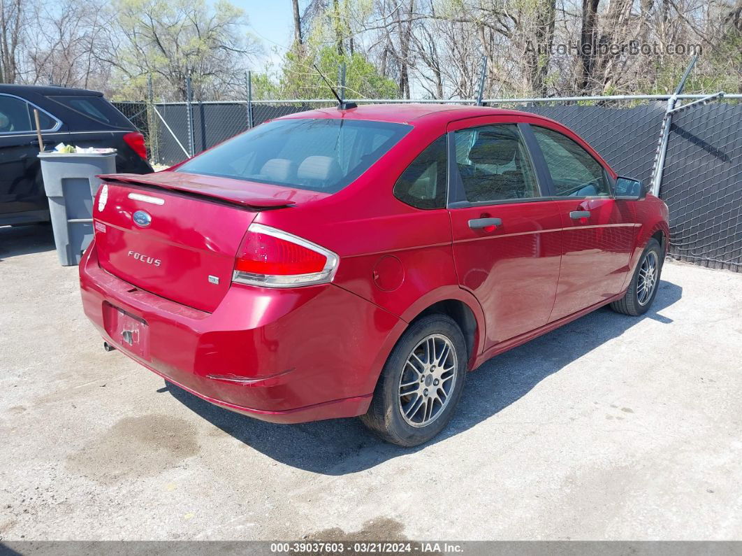 2011 Ford Focus Se Red vin: 1FAHP3FN6BW148677