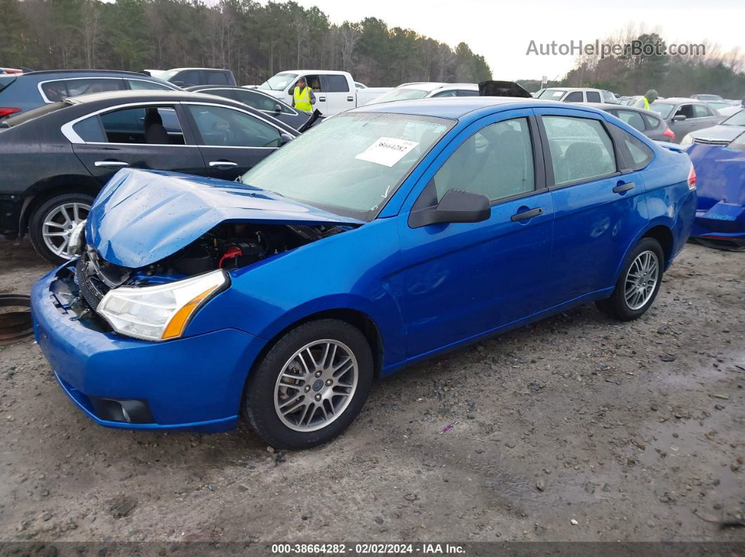 2011 Ford Focus Se Blue vin: 1FAHP3FN6BW199693