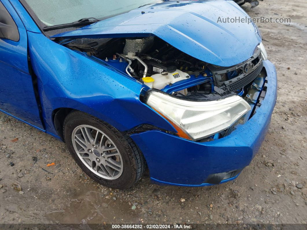 2011 Ford Focus Se Blue vin: 1FAHP3FN6BW199693