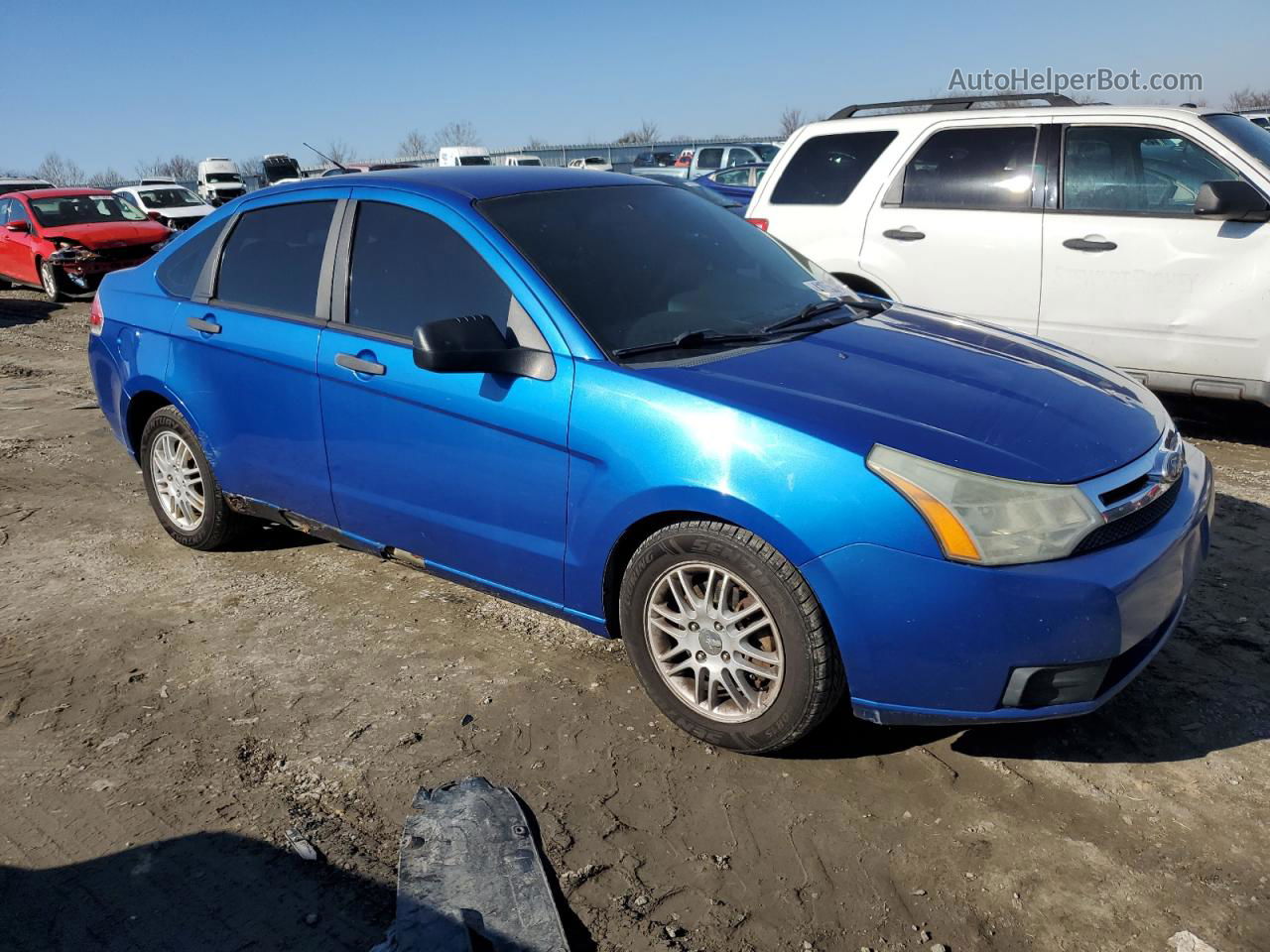 2011 Ford Focus Se Blue vin: 1FAHP3FN9BW163092