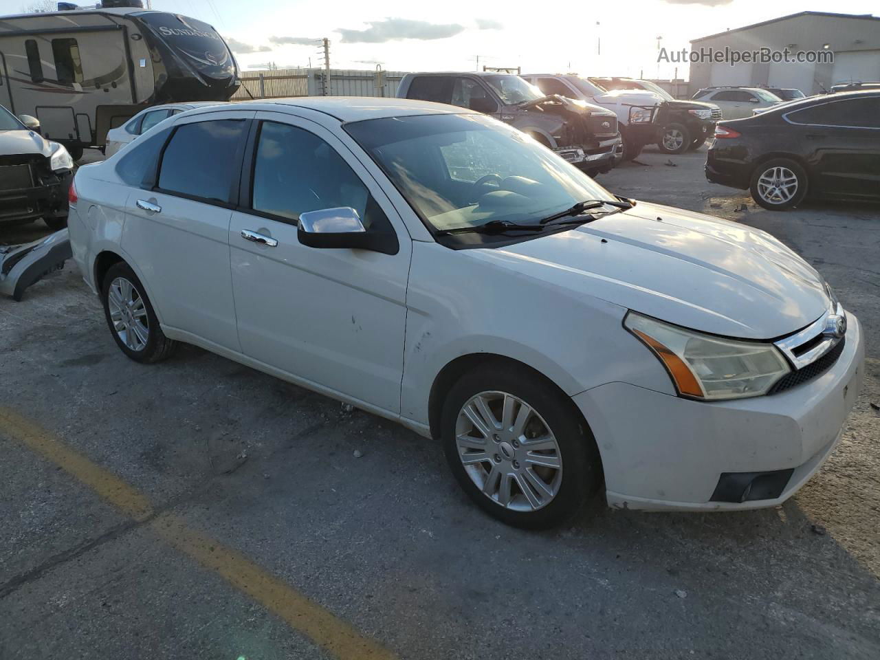 2011 Ford Focus Sel White vin: 1FAHP3HN3BW191015